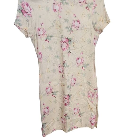 Zara Floral Mini Dress‎ - Cream and Pink - Picture 1 of 2